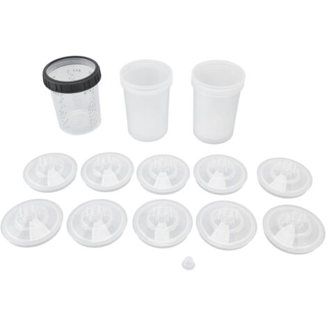 Einweg-Farbbecher (800 ml) mit Deckel, Mischbehälter für Farbpistolen, professionelles Malerzubehör