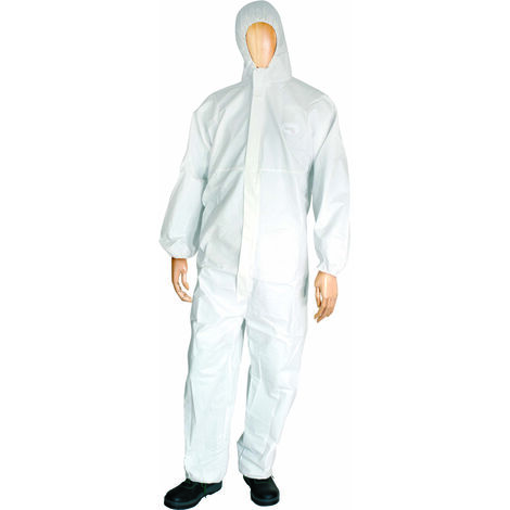 Einweg-Overall EN-1149-1 antistatisch weiß 55 g/m2 Gr. XL