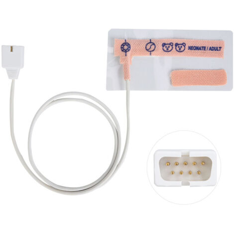 Einweg-Sauerstoffsensor mit 9 Pins für Biolight-Monitor – Ersatz-SpO2-Sonde