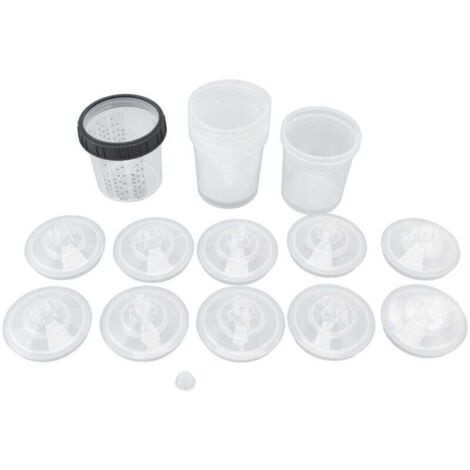 Einweg-Sprühfarben-Mischbecher mit Deckel, 600 ml