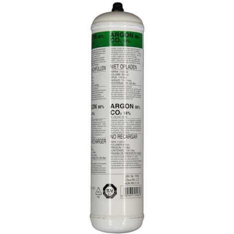 Einwegflasche Mischgas Ar 86% / Co2 14%