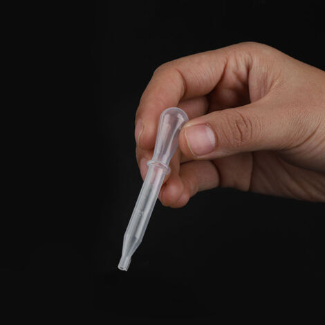 [Einwegpipetten] Einwegpipetten aus Kunststoff, Flüssigkeitspipetten, 100 Stück, weiß, Modell A (75 mm) für Airbrush-Flüssigkeiten und Farben