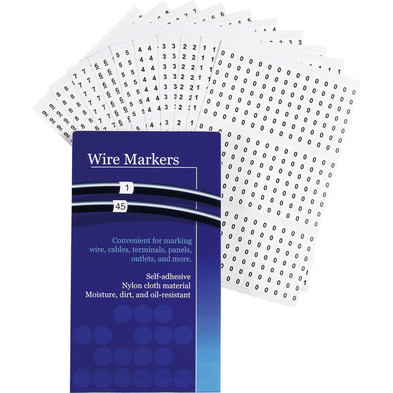 TRU COMPONENTS 1566878 Bedruckte Klebemarker Aufdruck 0 - 9 606603
