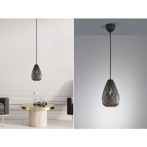 Einzelaufhängung Anthrazit Onyx mit Trio Lighting Laser Cuts