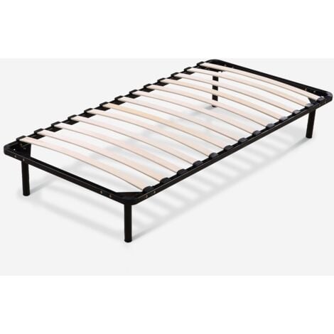 LLB LIVING LIFE BED Einzelbett 80x190cm, Stahlrahmen mit Holzlattenrost - Luzern Twin