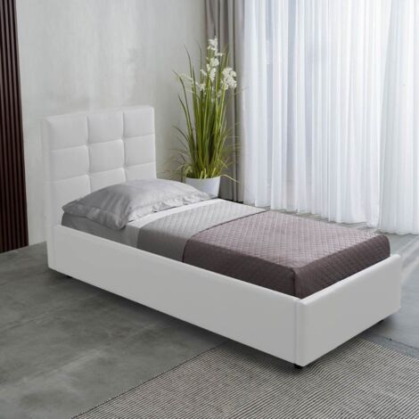 Einzelbett weiß 94x205x105 cm