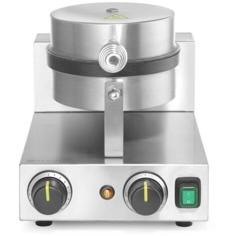 Einzelnes rundes Waffeleisen für belgische Waffeln, TEFLON, Durchmesser 190 mm - Hendi 212172