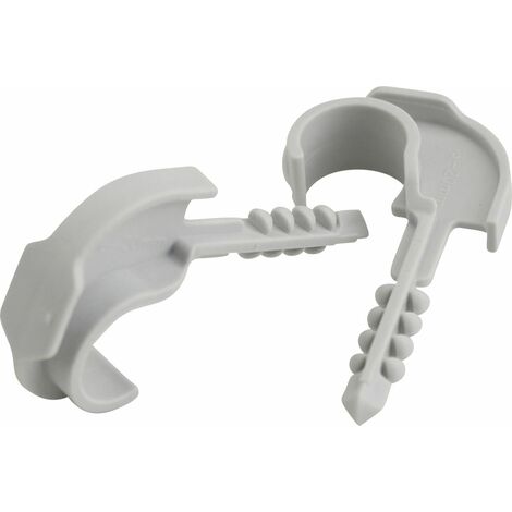 Einzelsteckschelle 16-20 mm grau 10x Nagelschellen