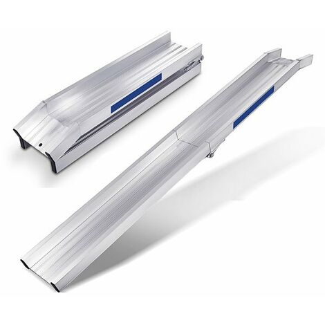 Einzelstk Verladeschiene klappbar, Innenbreite 195mm, 2000mm lang (geklappt 1000mm), Ladehöhe 660mm, Traglast 800kg pro Paar mit Achsenabstand 1500mm - AK20/08
