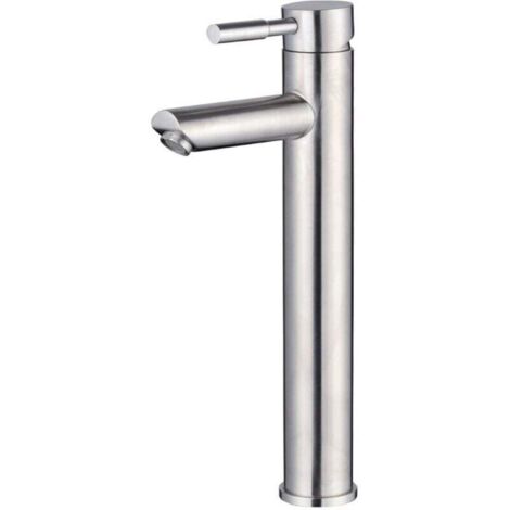 Einzelwaschbeckenarmatur, Einloch-Waschtischarmatur aus Edelstahl, gebürstetes Nickel
