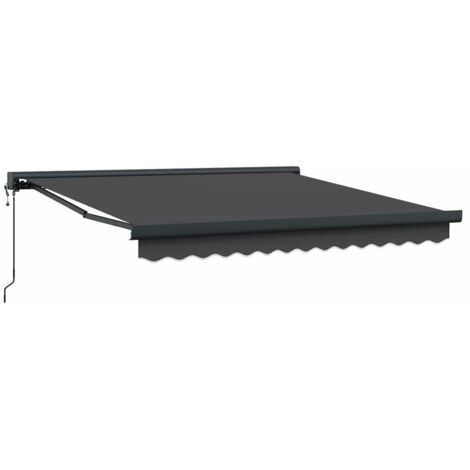 Einziehbare Markise Anthrazit 300 x 250 cm Stoff, Metall vidaXL