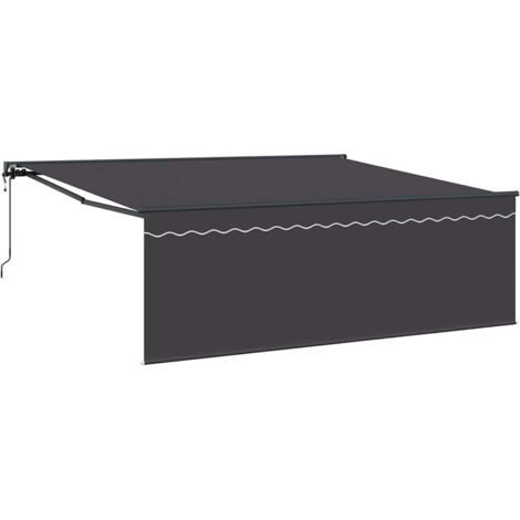 Einziehbare Markise Anthrazit 400 × 300 cm Stoff vidaXL
