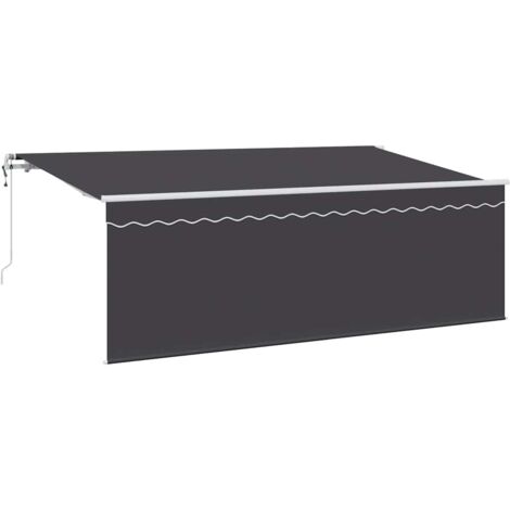 Einziehbare Markise Anthrazit 400 x 200 cm Stoff vidaXL