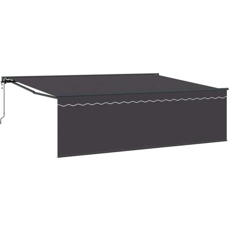 Einziehbare Markise Anthrazit 450 × 300 cm Stoff vidaXL