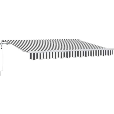 Einziehbare Markise Anthrazit und Weiß 350 x 200 cm vidaXL