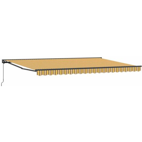 Einziehbare Markise Bunt gestreift 500x300 cm Stoff vidaXL