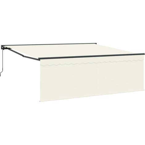 Einziehbare Markise Creme 400 × 300 cm Polyester vidaXL