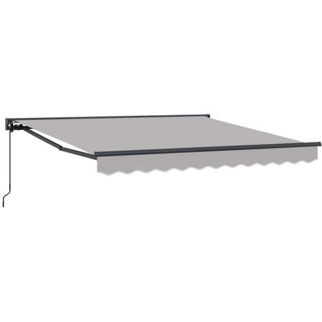 Einziehbare Markise Hellgrau 300x250 cm Stoff vidaXL