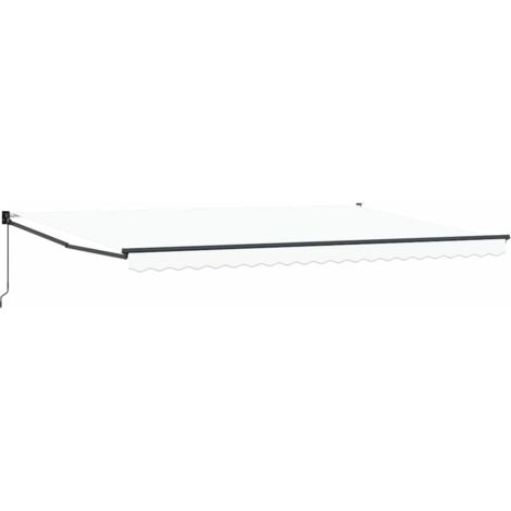 Einziehbare Markise Weiß 500 × 300 cm Stoff und Metall vidaXL
