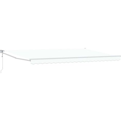 Einziehbare Markise Weiß 500 × 300 cm Stoff und Metall vidaXL
