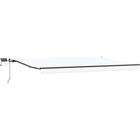 Einziehbare Markise Weiß 500 x 300 cm Stoff vidaXL