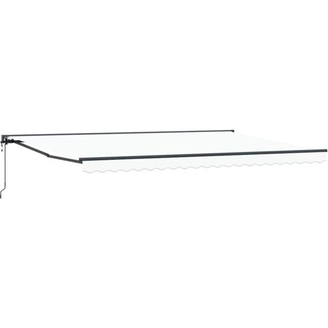 Einziehbare Markise Weiß 500x300 cm Stoff vidaXL