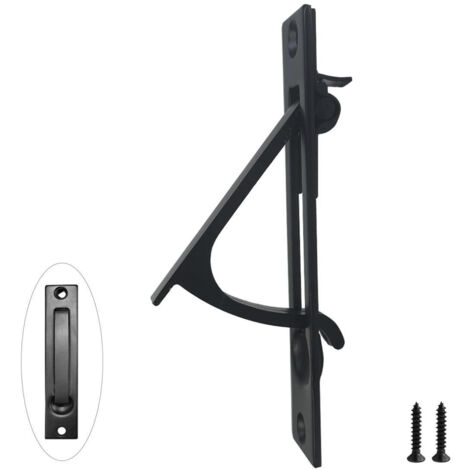 Einziehbarer Schiebetürgriff, 10 cm, verdeckte Kantengriffe, flächenbündig (1, Schwarz)