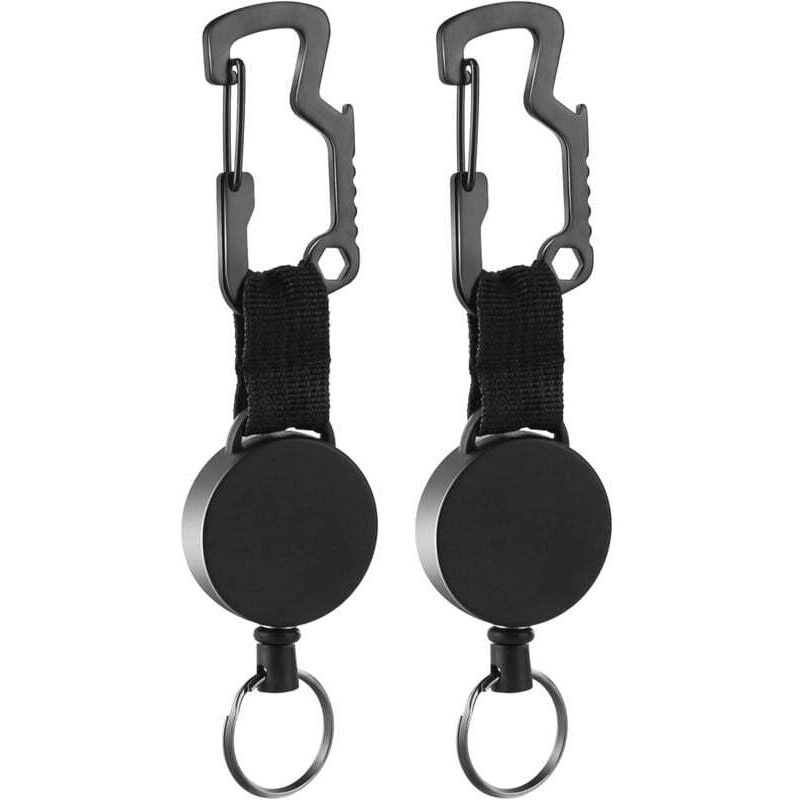 Image of Einziehbarer Schlüsselring, robustes, dehnbares Lanyard mit Gürtelclip