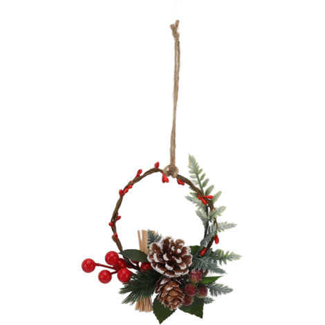 Einzigartiger Wandkranz aus Tannenzapfen – Handgefertigte Dekoration für Weihnachten, Geburtstage und Feiertage – Festlicher Indoor-Schmuck 6120