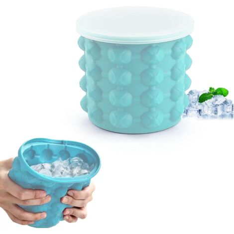 Eisbehälter mit Silikondeckel, wiederverwendbare Eiswürfelform für Cocktails und Whisky, Accessoire für Partys und Familienfeiern