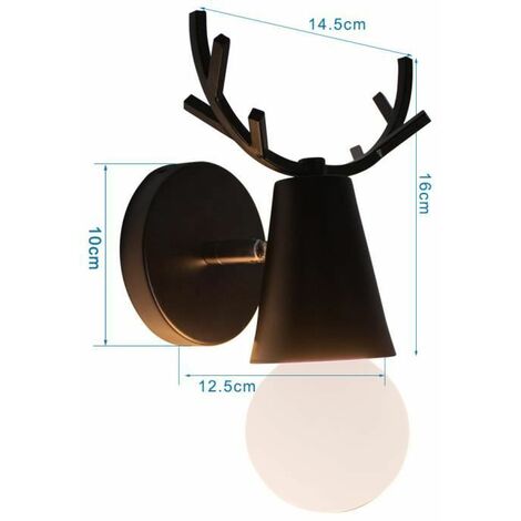 Eisenhirsch Wandlampe Retro Wandlampe 1 Stück FUIENKO