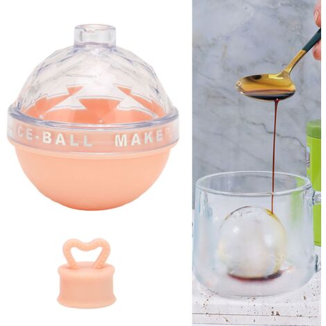 Eiskugelform mit weichem Boden und niedlichen Formen für Wein, Kaffee, Tee, Früchte, Rosa