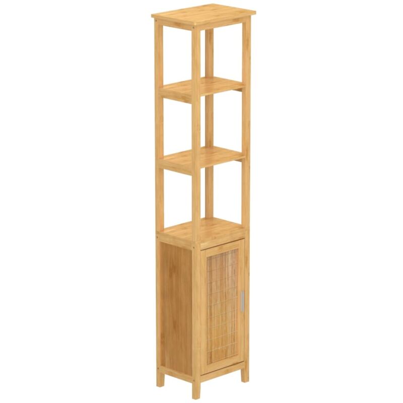 

Armario alto con 3 compartimentos bambú 40x30x190 cm - Marrón - Eisl