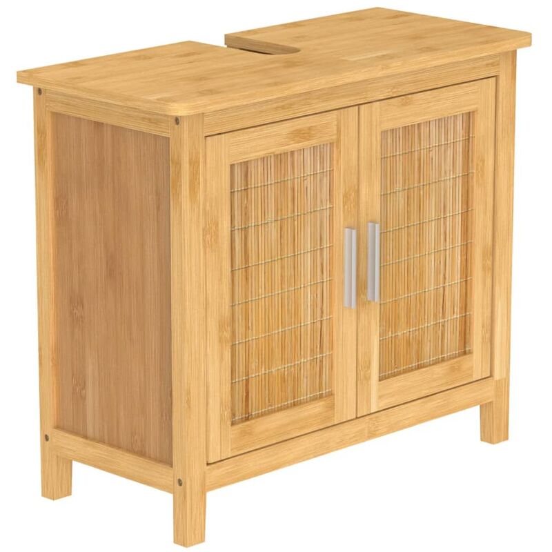 

Armario bajo de baño de bambú 67x28x60 cm - Marrón - Eisl