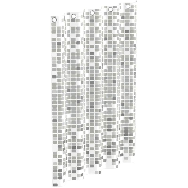 

Eisl - Cortina de ducha con mosaico gris 200x180x0,2 cm - Gris