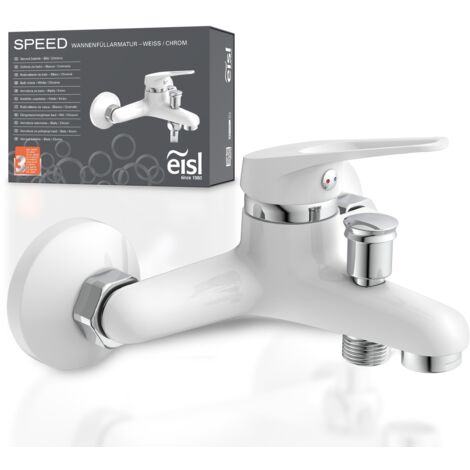 EISL Duscharmatur Wasserhahn Bad mit Brauseanschluss Einhebelmischer Mischbatterie Dusche NI023SCR-W