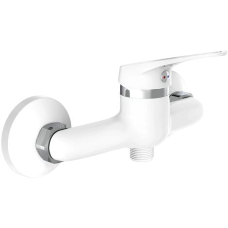 EISL NI168SCR-W Miscelatore monocomando, Facile Collegamento al Tubo Doccia, Colore Cromato, Doccetta Speed Bianco