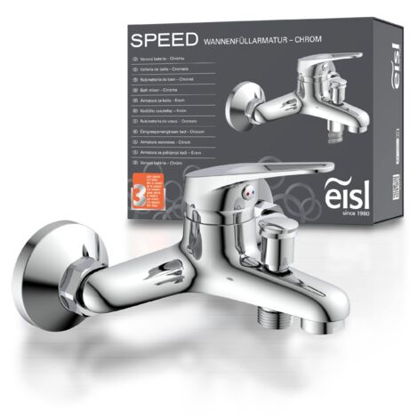 EISL Speed, Rubinetto Vasca da Bagno, Miscelatore Vasca da Bagno, Cromato, Bronzo, Argento