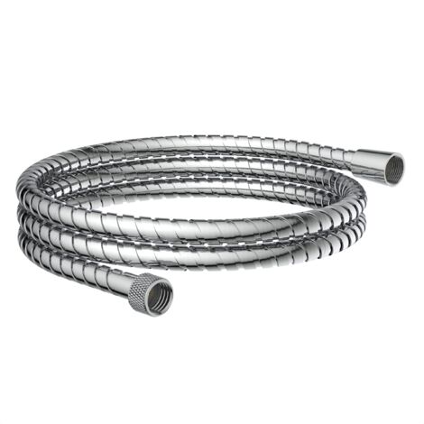 EISL Tubo doccia in acciaio inox, 2 m, con protezione extra antipiega, universale, 200 cm, per doccia, cromato JM200MKCRPLUS