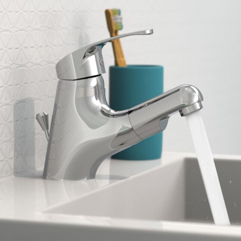 Eisl - Mitigeur de lavabo avec douchette extractible vico chrome