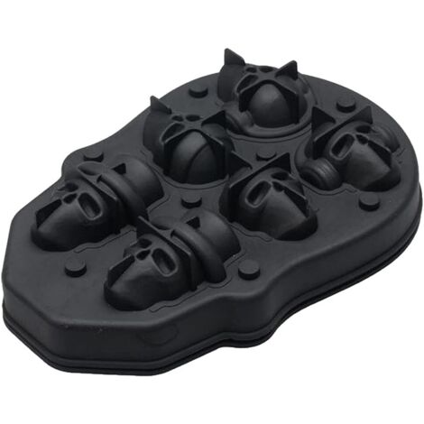 Eiswürfelform aus Silikon mit 3D-Totenkopfdeckel – für originelle Getränke und Cocktails, flexibel, wiederverwendbar & stylisch