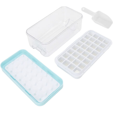 Eiswürfelform aus Silikon mit Deckel und Aufbewahrungsbox – Blaue Eiswürfelform für die Küche