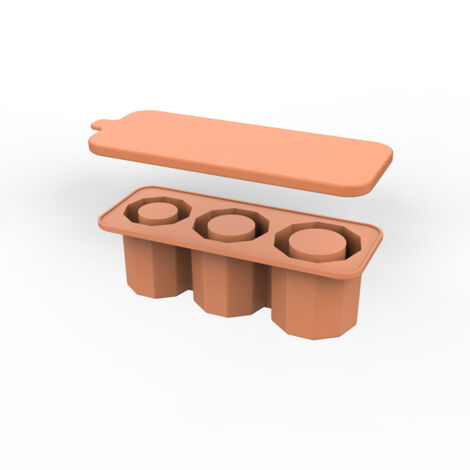 Eiswürfelform passend für die Stanley 40-Unzen-Thermoskanne, 3-in-1-Design mit Deckel für die einfache Zubereitung von selbstgemachten Eisgetränken