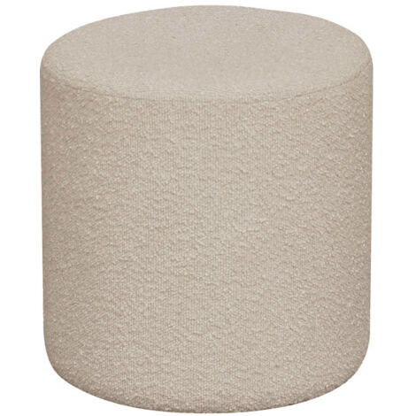 Ejby pouf bouclé Ø34cm beige.