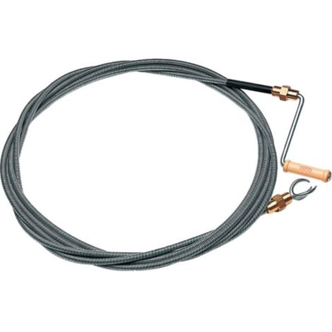Eje de limpieza de desagües Eje de L.5m Garra de D.12mm D40mm de doble capa con acoplamiento de latón.