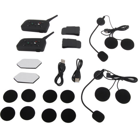 EJEAS V6 Pro 800M Casque Moto Bluetooth Intercom - 2 Pièces