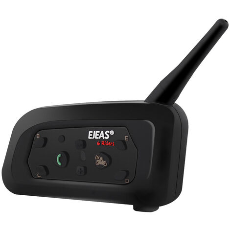 EJEAS V6 Pro casque de Moto interphone 1200M Duplex Interphone casque équitation talkie-walkie pour casque de Moto Moto