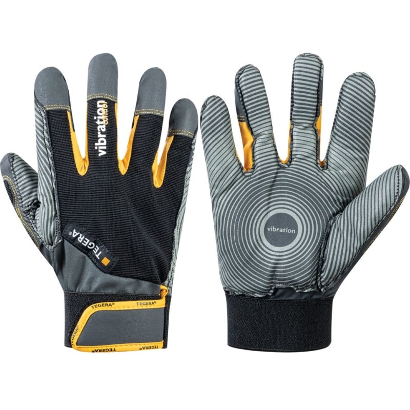 Ejendals - Tegera 9180 Pro Palm-side Coated Black/Grey Gloves - Size 9