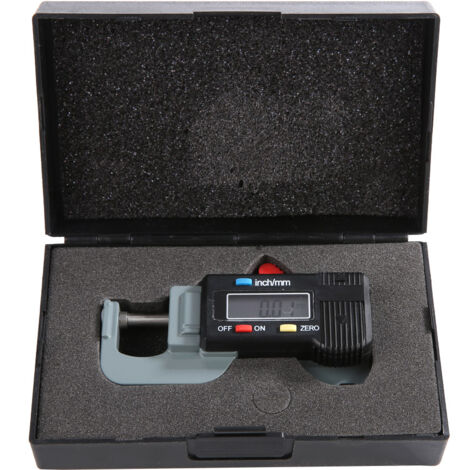Ej.Life 0–12,7 Mm Digitale Dicke, Elektronisches Mikrometer-Dickenmessgerät, 0,01 Mm Auflösung, Horizontales Elektronisches Metall-Dicken-Mikrometer-Lineal aus Metall für Schmuckperlen