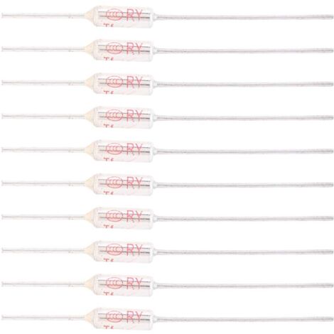 Ej.Life 10 Stück TF 216℃ Thermosicherungsabschaltung, 250 VAC 10 A Temperatursicherung, Ersatz für die geschmolzene Thermosicherung (216℃)